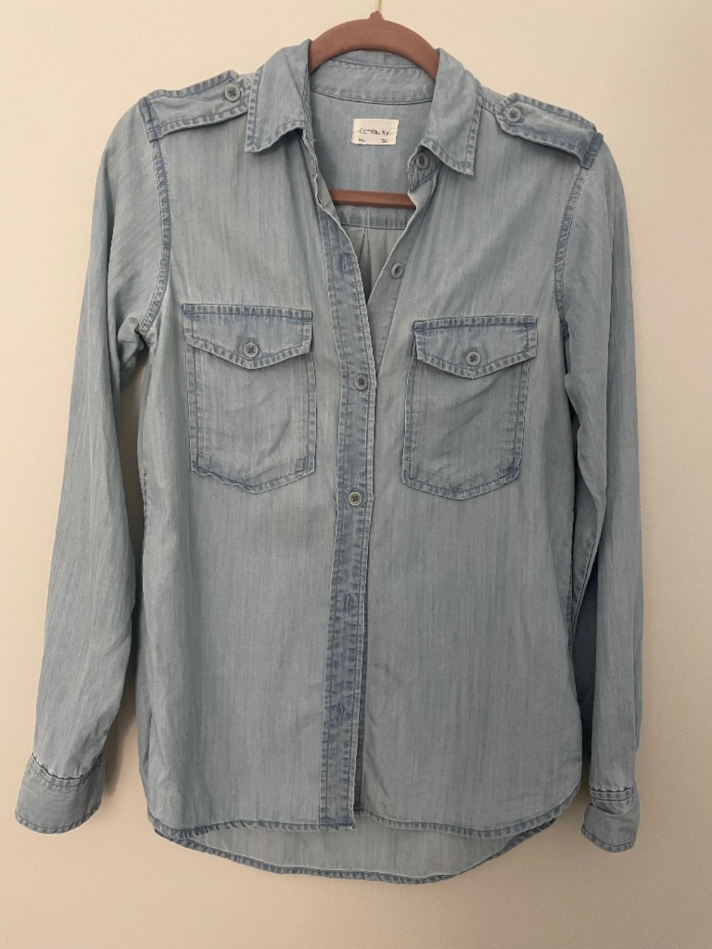 Aritzia Community Chambray Utility Shirt - Size XXS